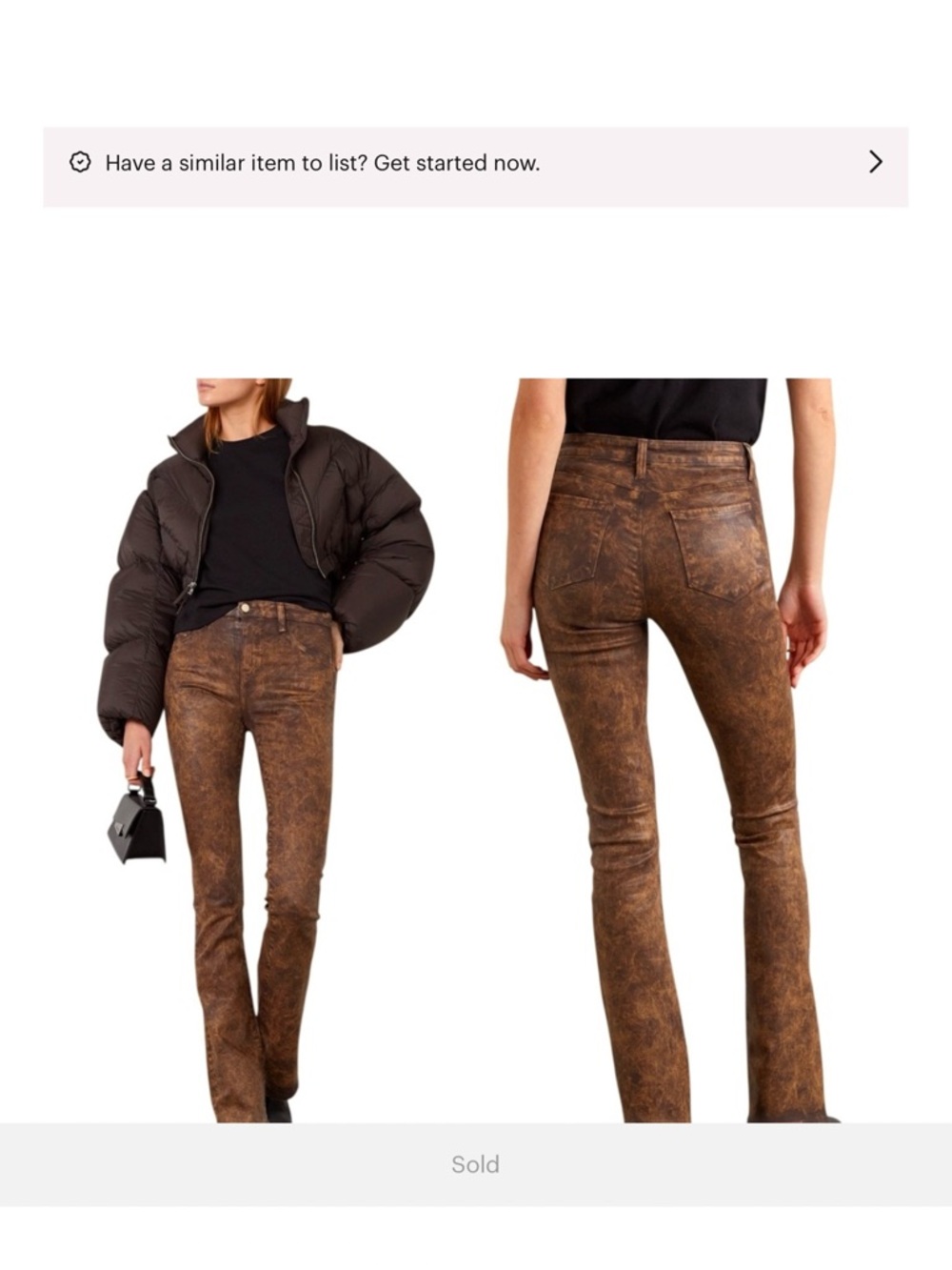 L'AGENCE Brown Boot Cut Jeans